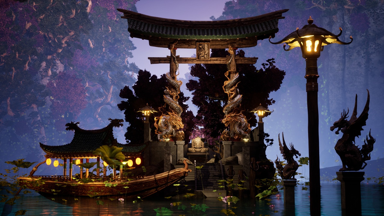 商品 High Poly Asian Zen Garden with animated Koi Fish Pond 的媒体 1