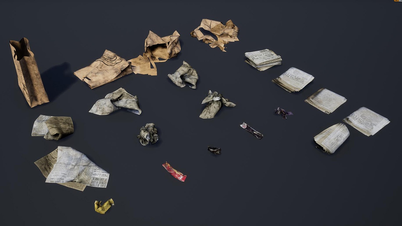 Media 1 for listing Old Newspaper and trash set1