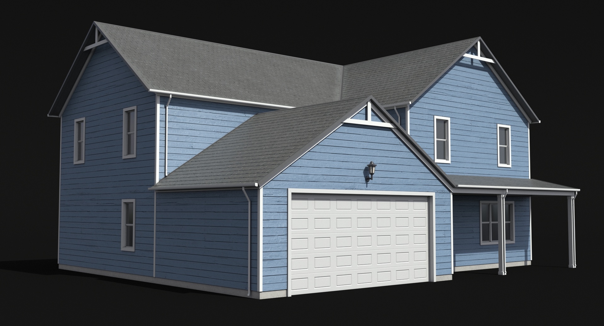 Media 1 for listing Blue House 8 PBR Low Poly