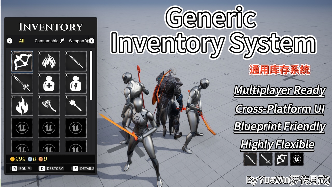 Media 1 for listing Generic Inventory System - The most flexible multiplayer Inventory framework.