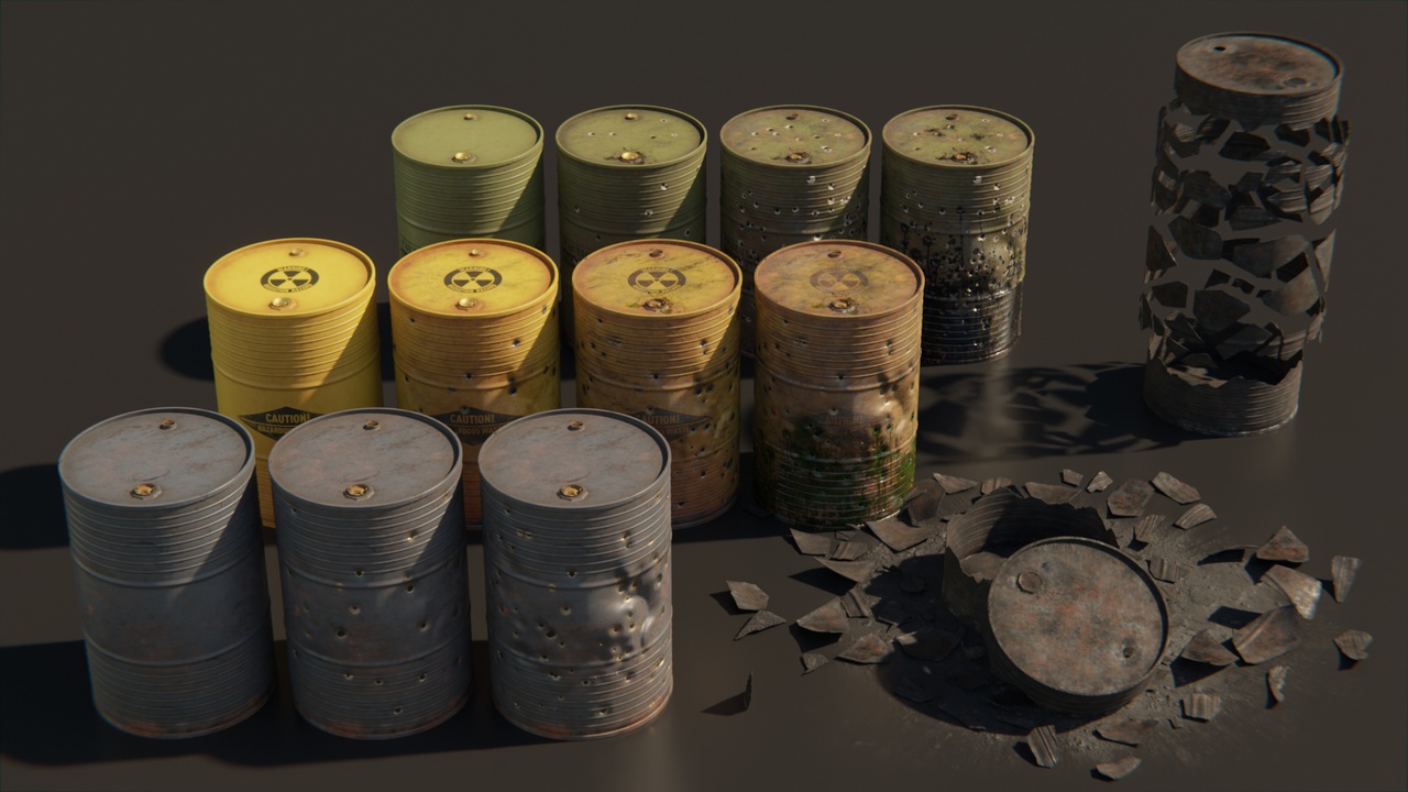 Media 1 for listing Asset Pack: Metal Barrel Destruction