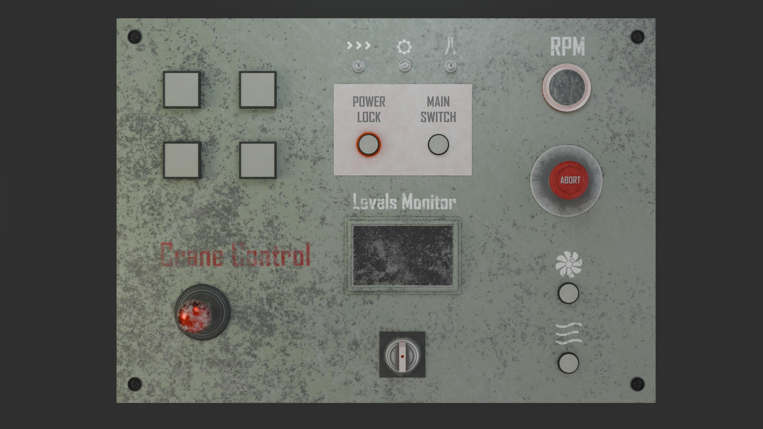 Media 1 for listing 3D model Vintage industrial control panel Low Poly Model