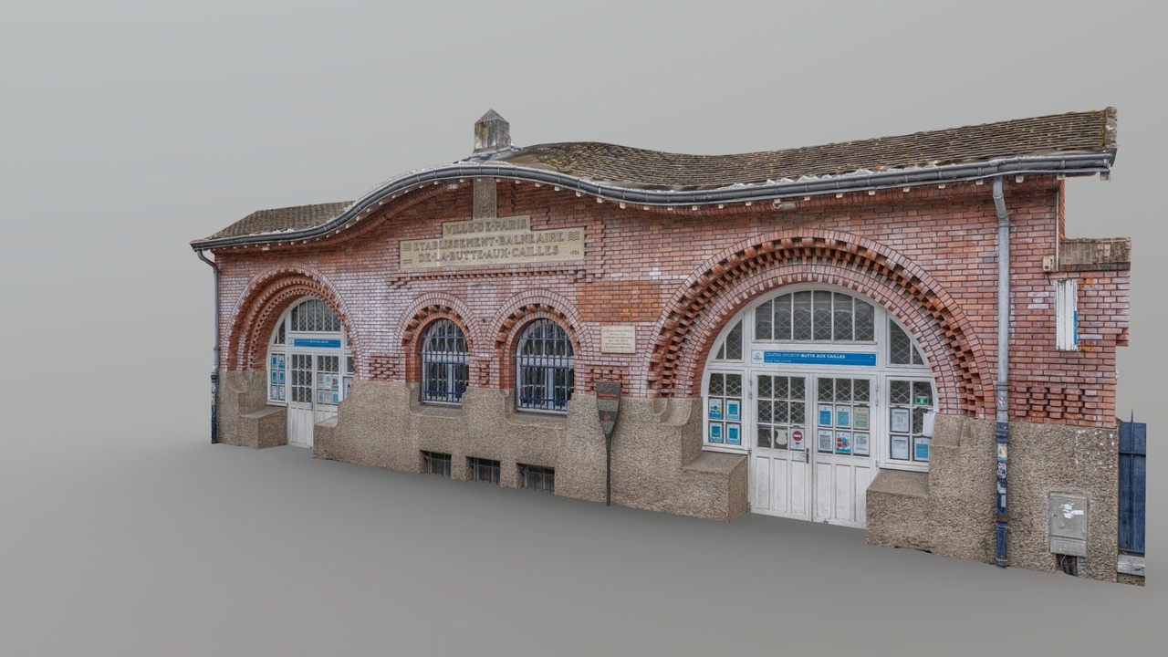 Media 1 for listing Butte aux Cailles Swimming Pool facade, Paris