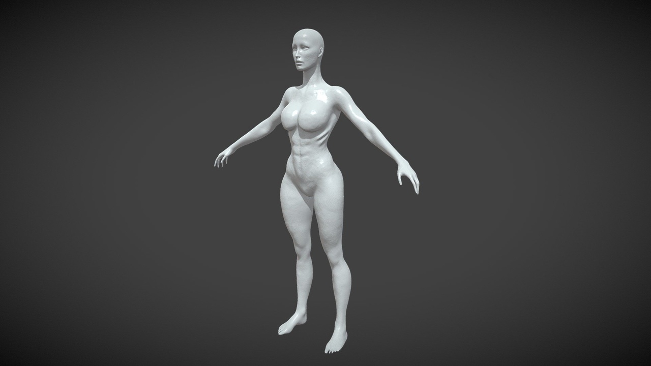 Media 1 for listing Muscular Female Basic (High Poly)