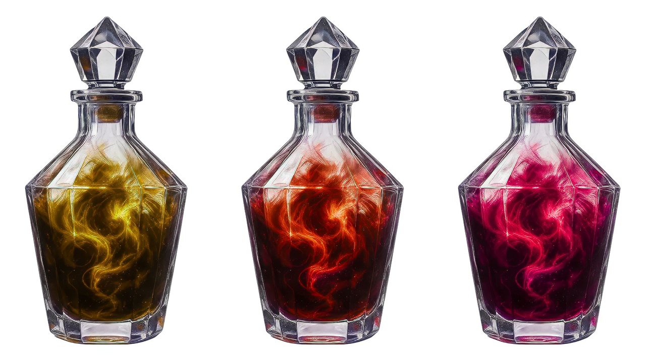 Media 1 for listing 4K Mystic UI Icons — 13 Ethereal Smoke Potions (4096px Transparent PNG)