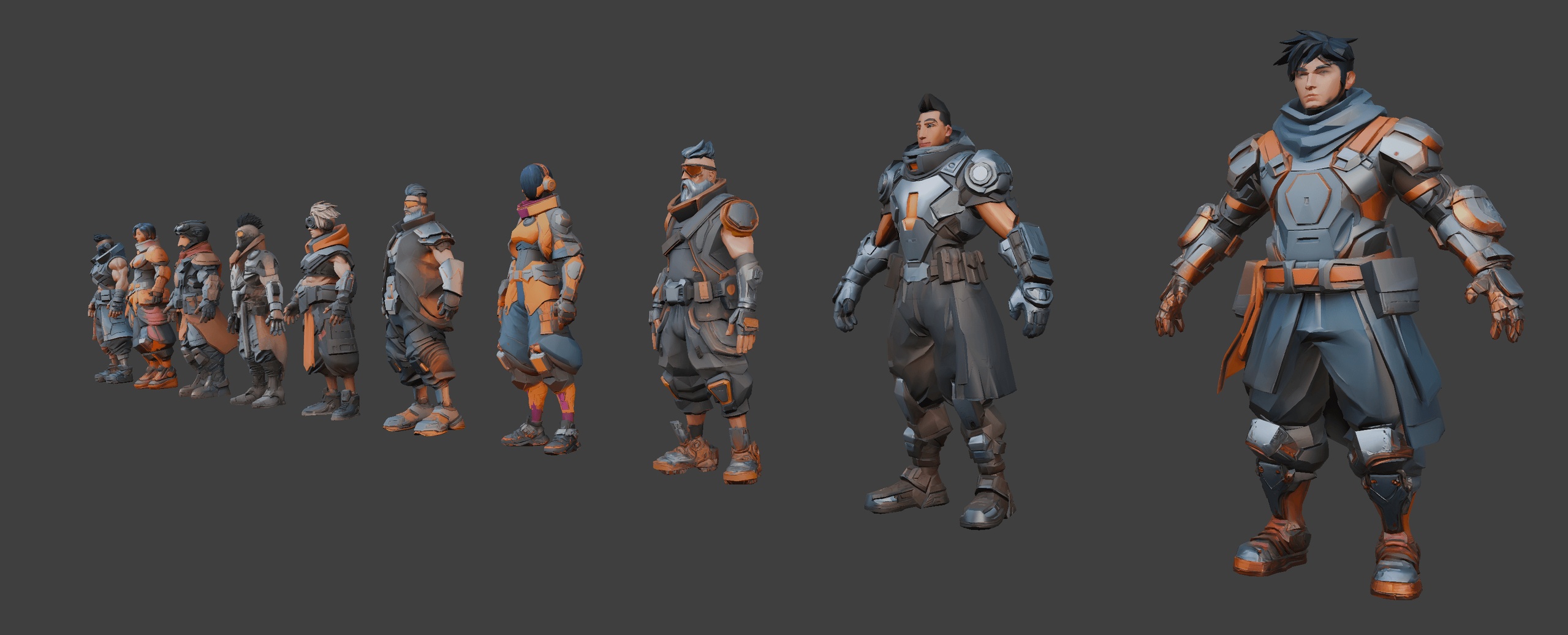Media 1 for listing Cyberpunk Street Mercenaries🦾(LowPoly)