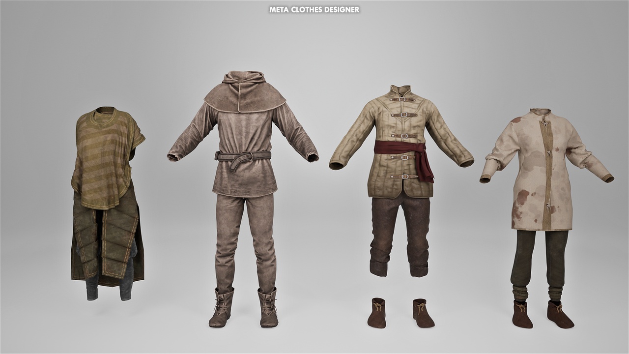 Media 1 for listing Metahuman - Medieval Clothes & Dress II (Metahuman Clothing)