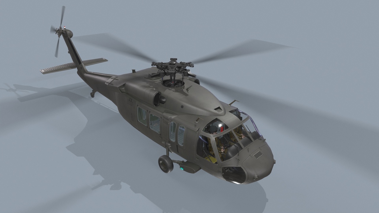 Media 1 for listing Military Transport Helicopter Dark Livery Basic Animation (37)