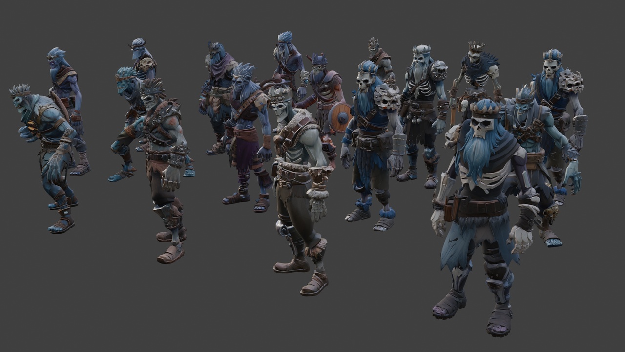 Media 1 for listing Stylized Draugrs (LowPoly)👹