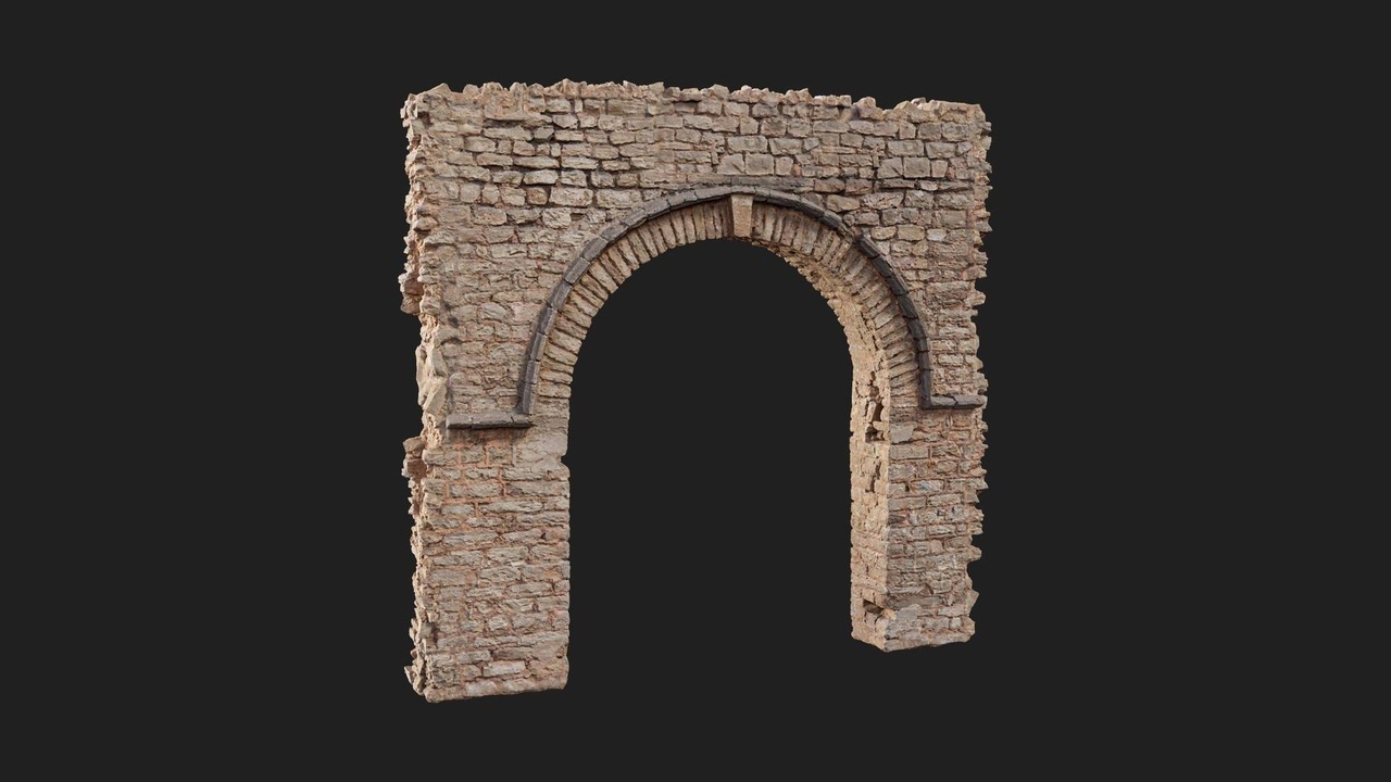 Media 1 for listing Industrial Brick Ruin Door Arch Brick Straight 02