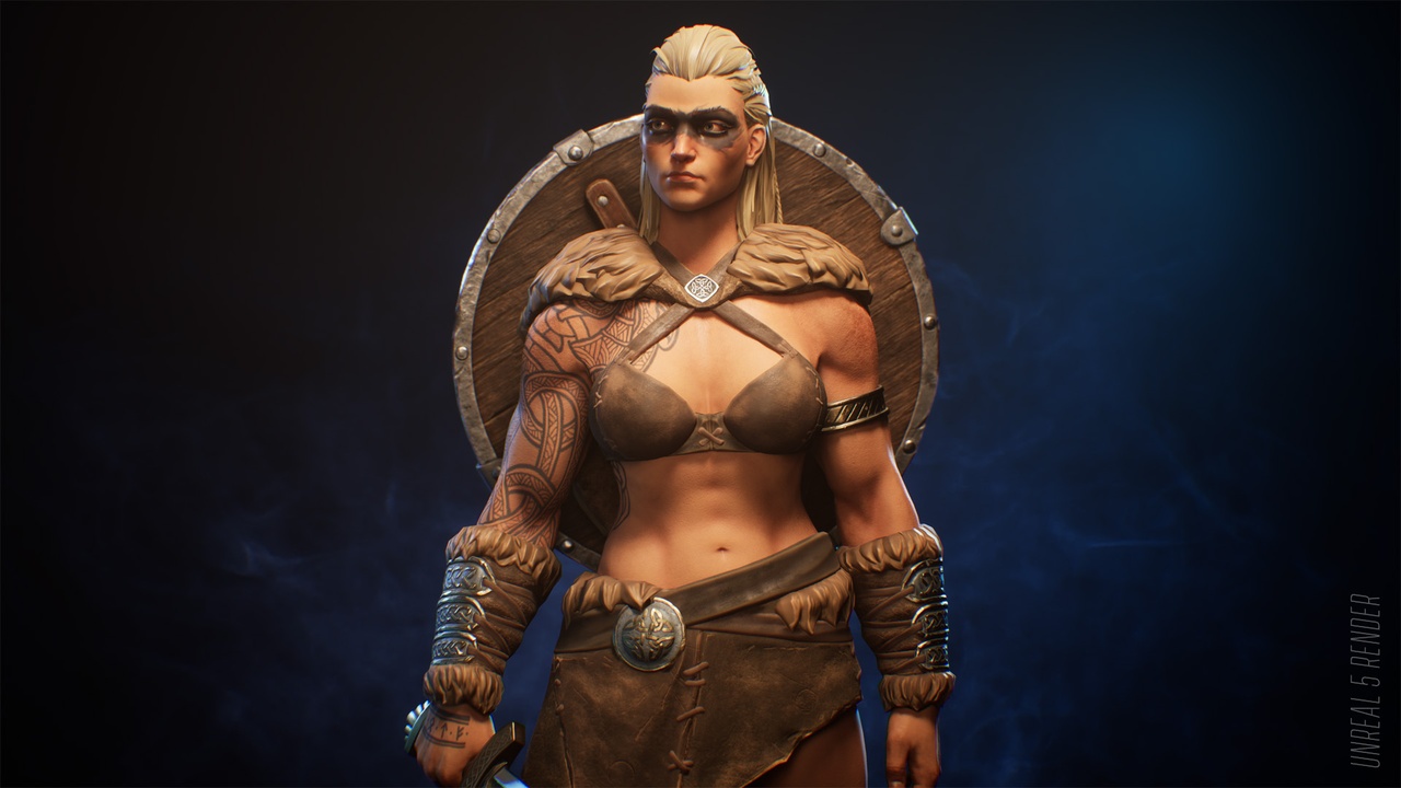 Media 1 for listing Stylized Viking Girl