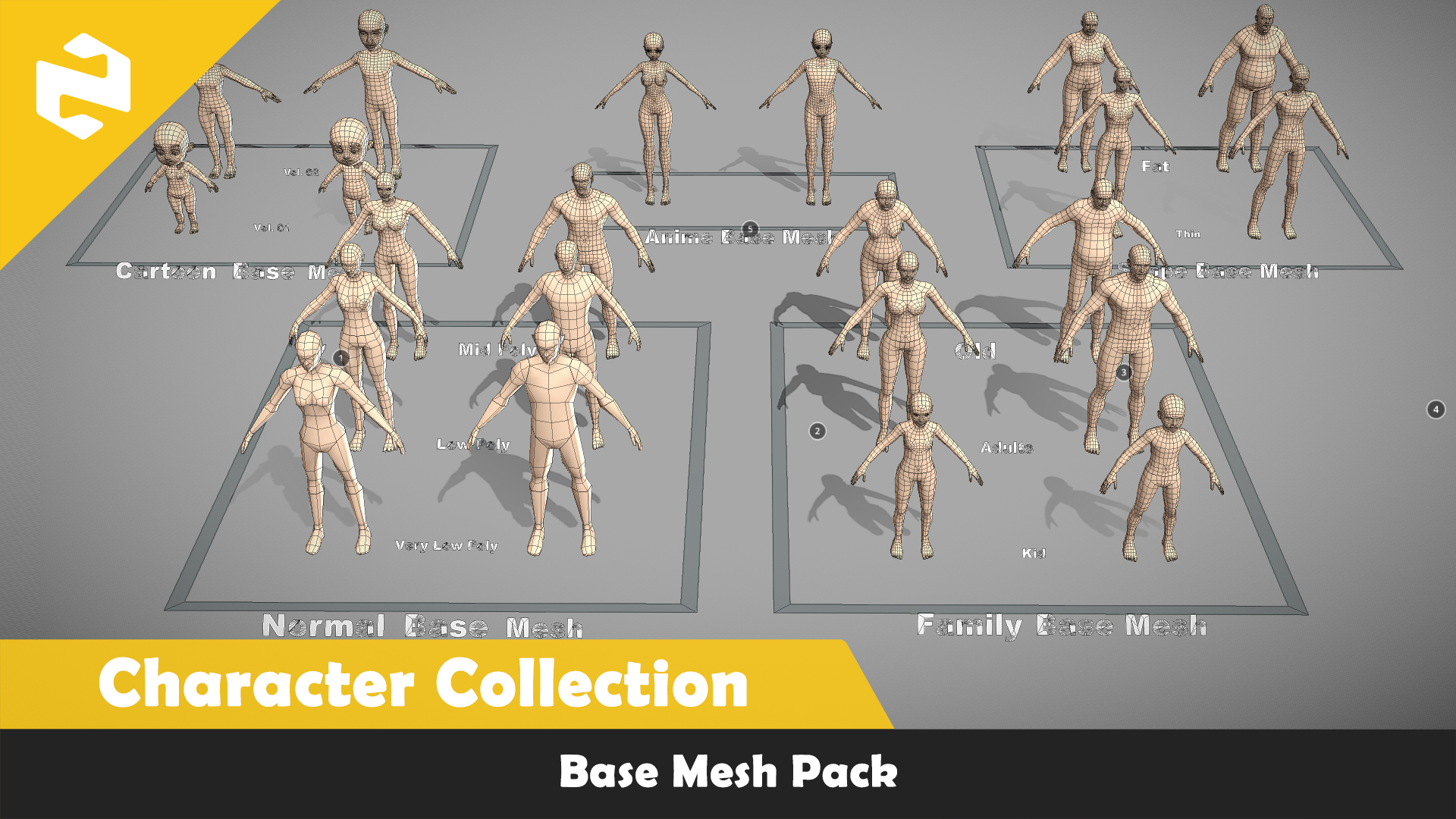 Base Mesh Pack - Character Collection | Fab