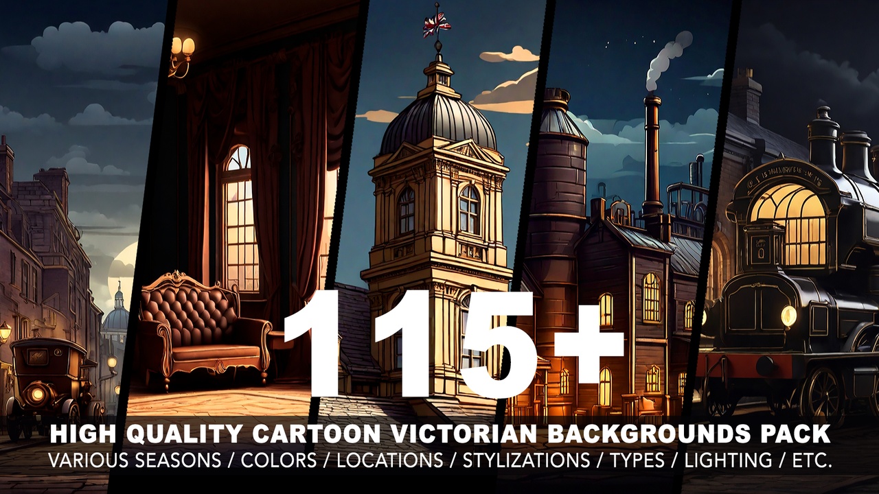 File multimediali per l'articolo 115+ VICTORIAN BACKGROUNDS: 1