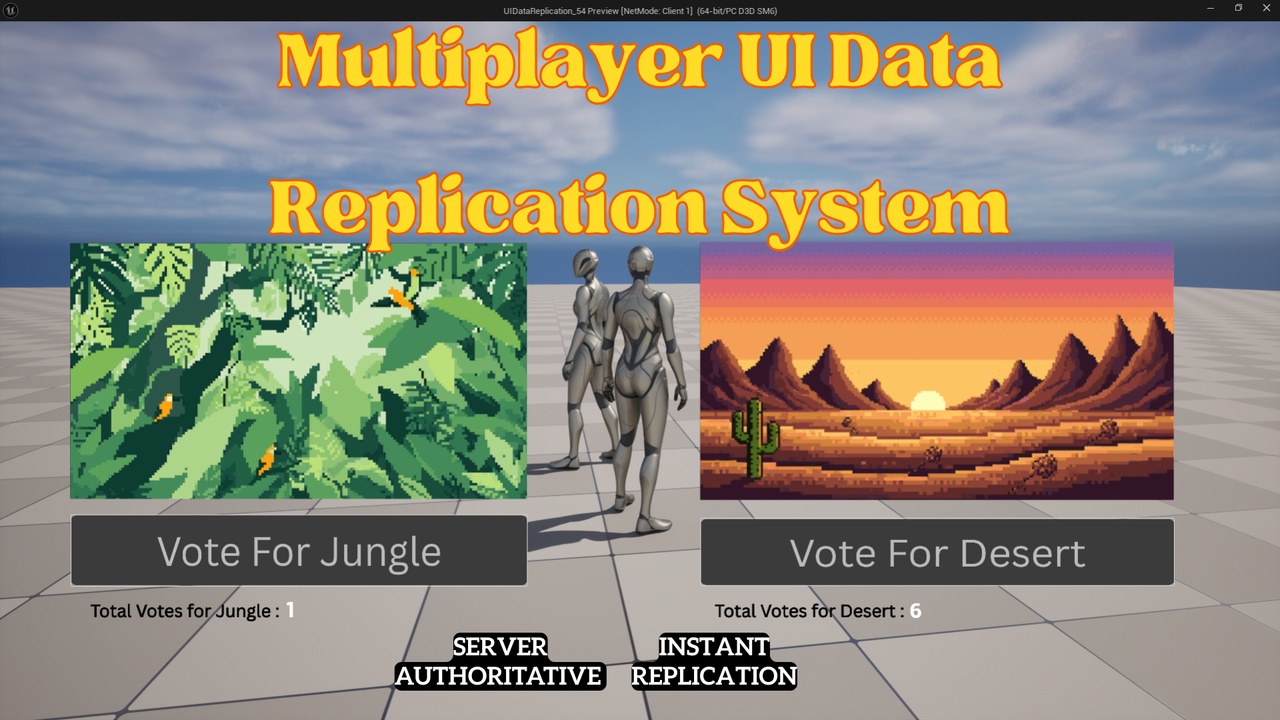 Media 1 for listing Multiplayer UI Data Replication System