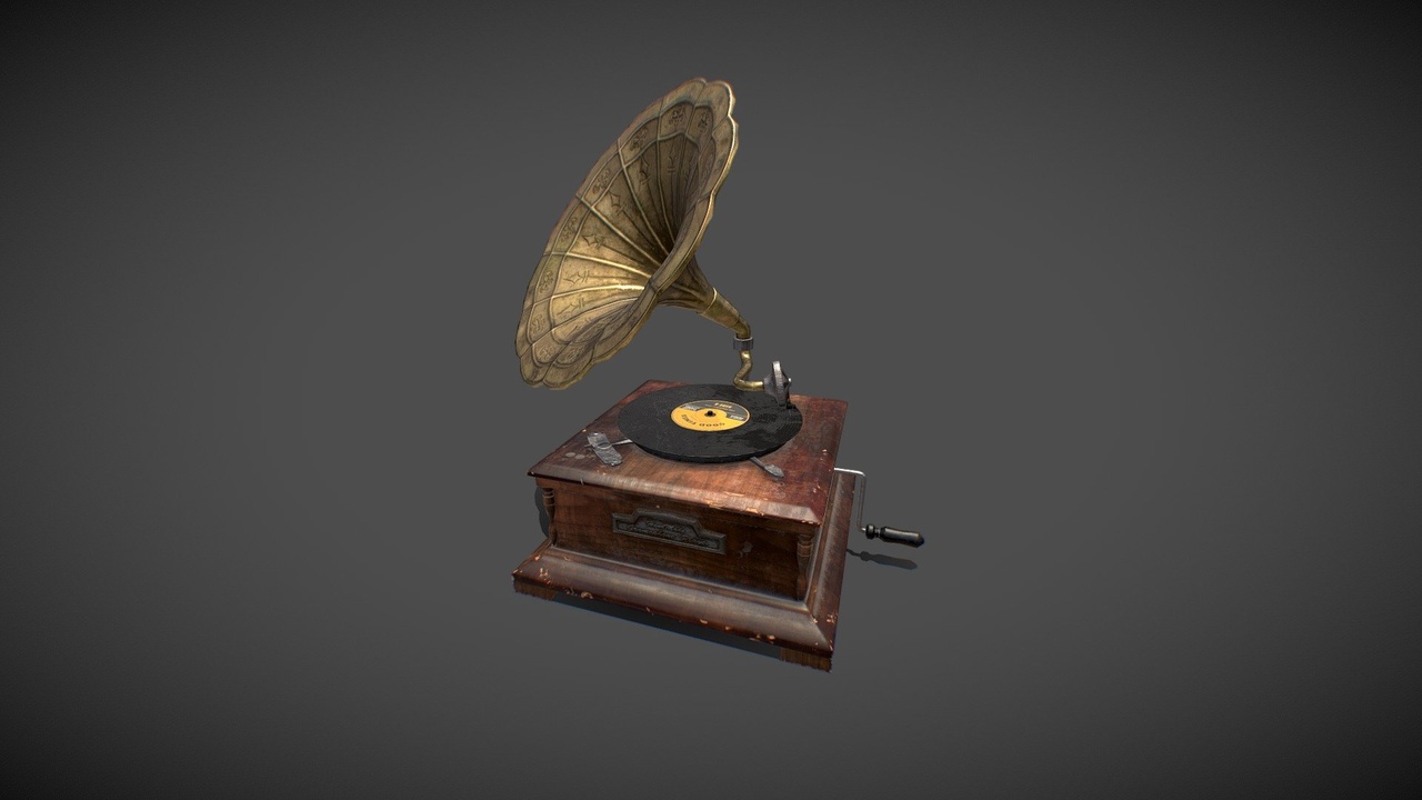 Media 1 for listing Vintage Gramophone Animated