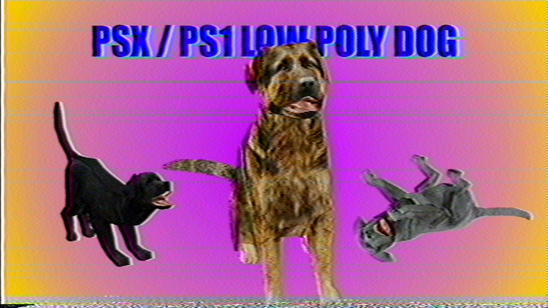 PSX / PS1 Low Poly Dog | Fab