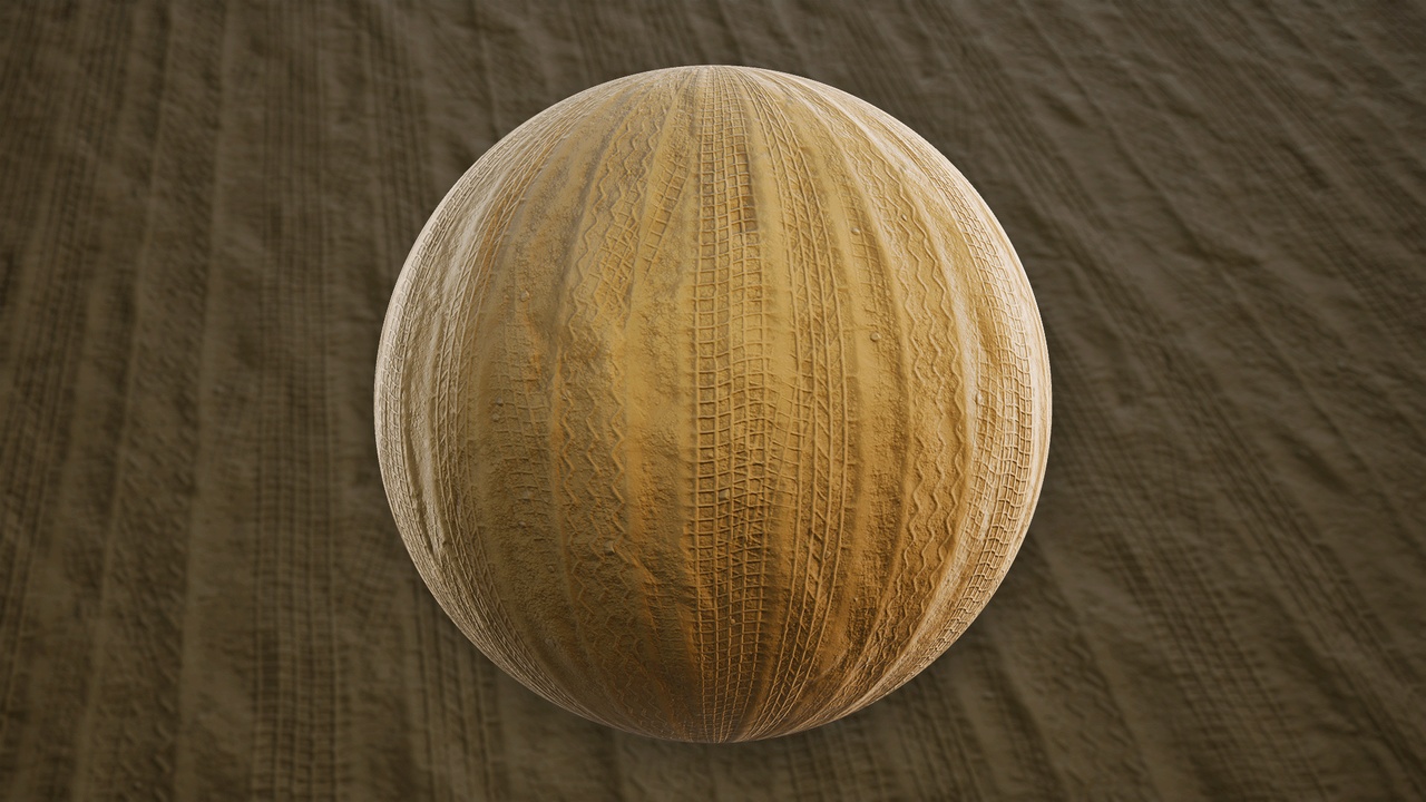 Media 1 for listing Stylized Sandy Tire Track 01A - Material