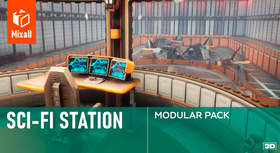 Sci-fi station - modular pack | Fab