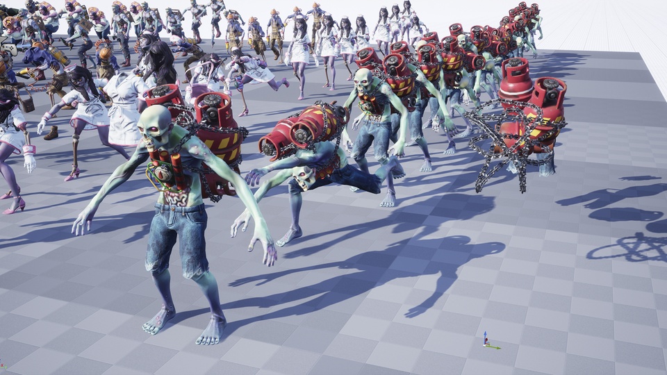 Zombie Horde: 7 Undead Monsters Pack | Fab