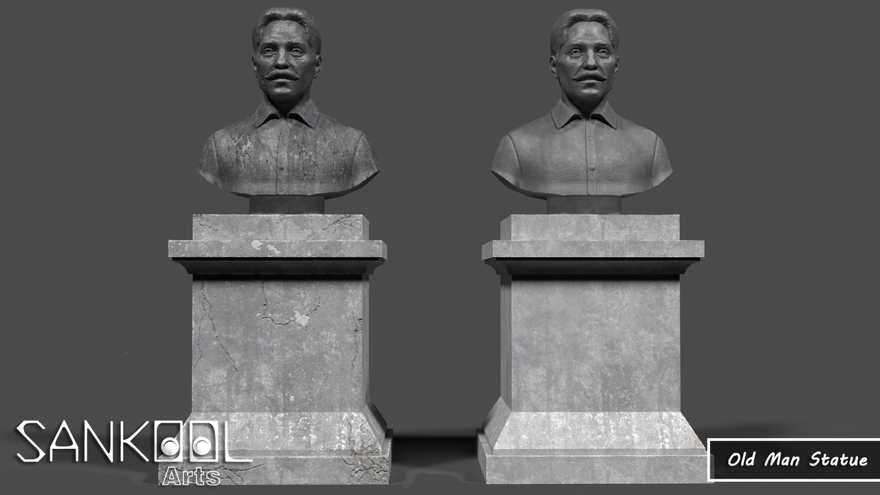 Media 1 for listing Old Man Statue (Include GLTF / USD)