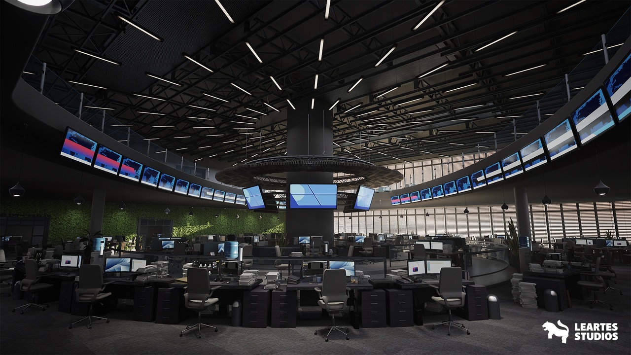 Media 1 for listing The Newsroom Environment ( Newsroom Newsroom Office News Paper Interior 3D )