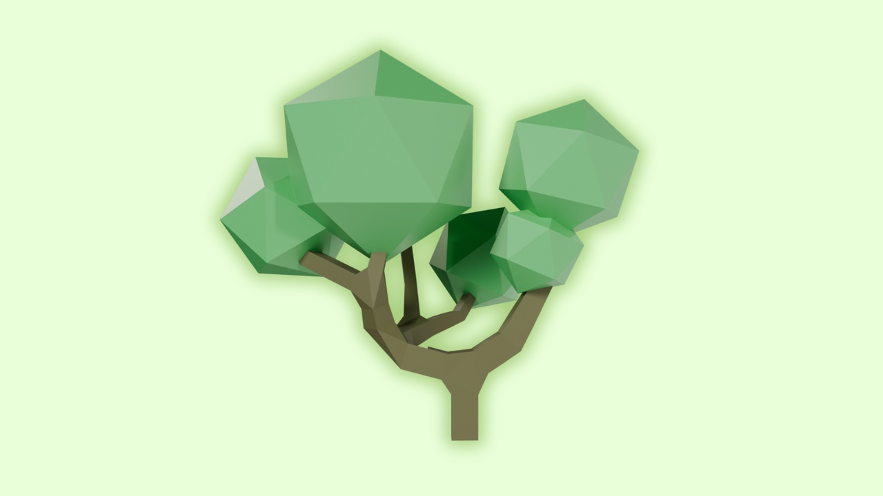 Media 1 for listing Low Poly Stylized Tree Game Asset