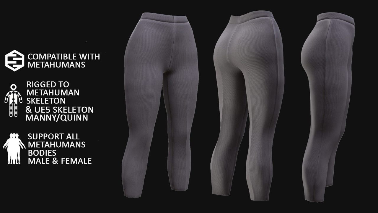 Pants 36 - All MH Bodies & UE5 Skeletons - Rigged 제품 등록을 위한 미디어 1개