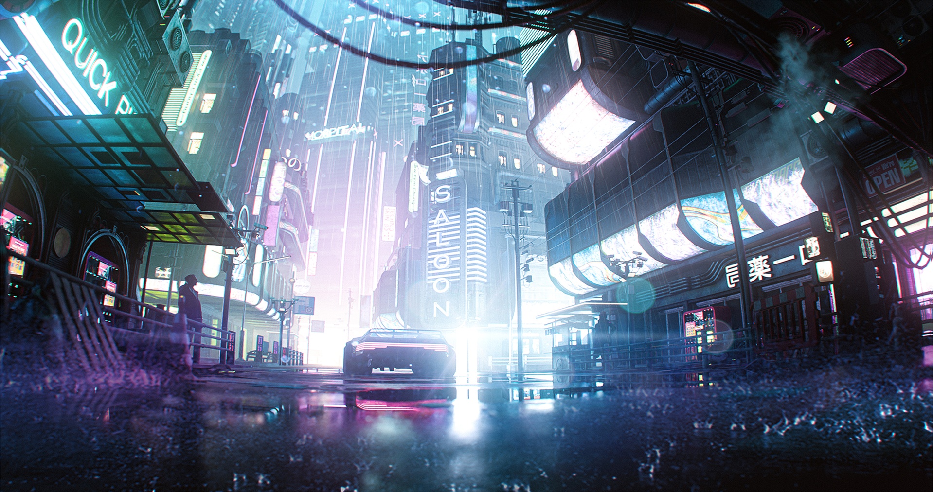 Media 1 for listing Neon Dystopia 3D Pack - Props Signs For Set Dressing - Retro Cyberpunk