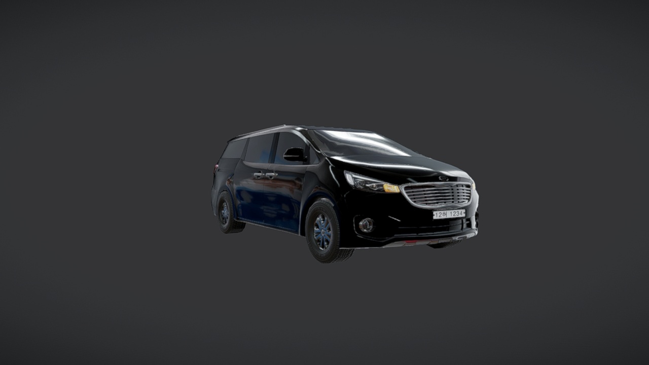 Media 1 for listing Korean Minivan – Realistic 3D Model ( Made in Korea Style car )