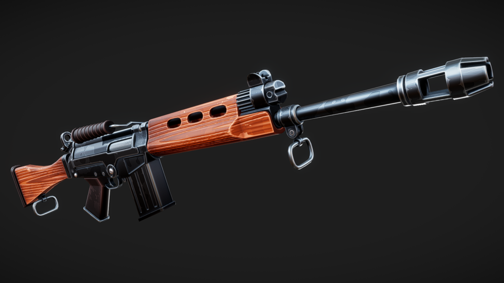Stylized Assault Rifle | Fab