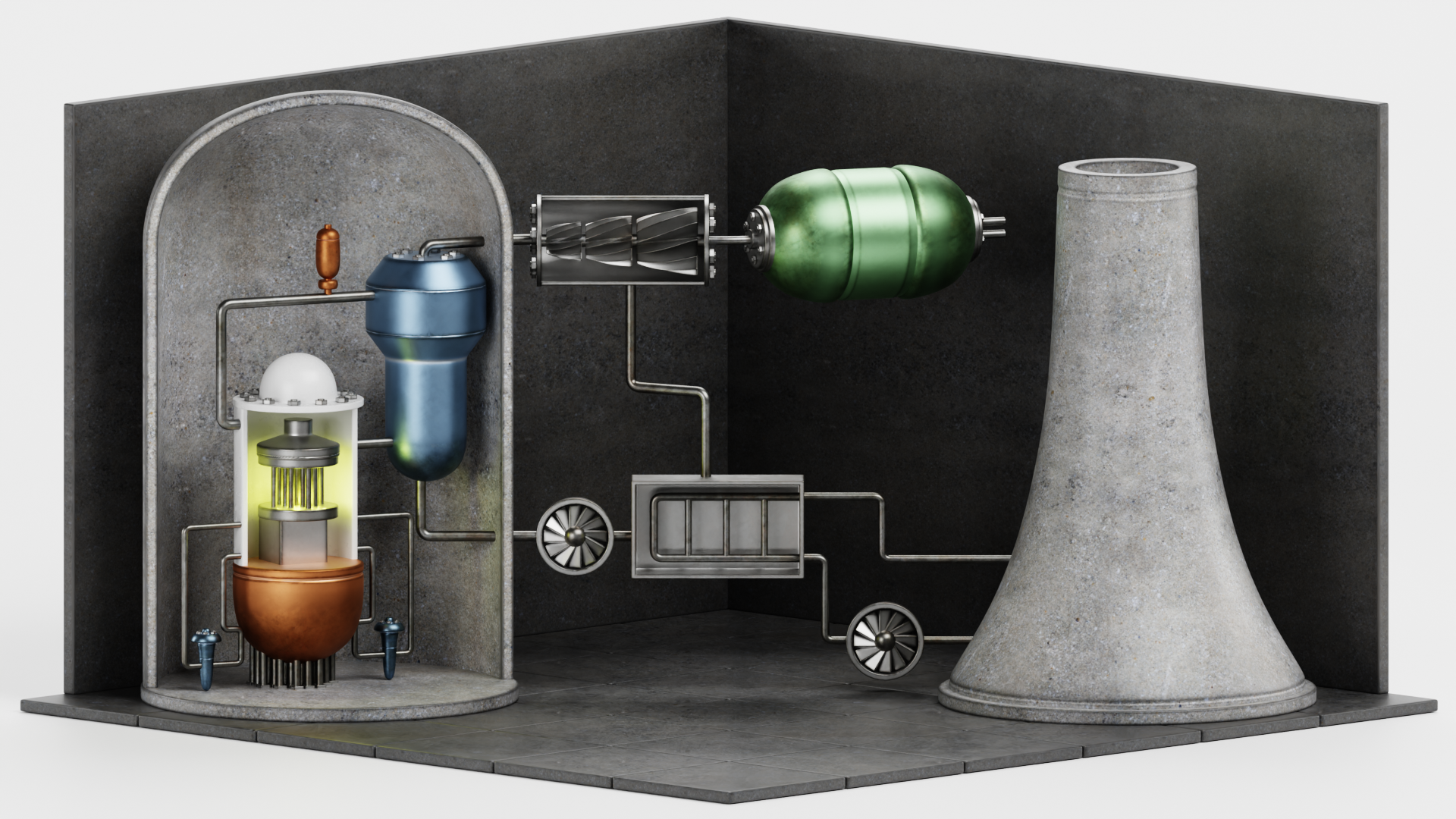 Nuclear Reactor V2 - Power Plant Isometric | Fab