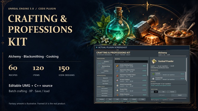 Crafting & Professions Kit — Cobalt Game Assets