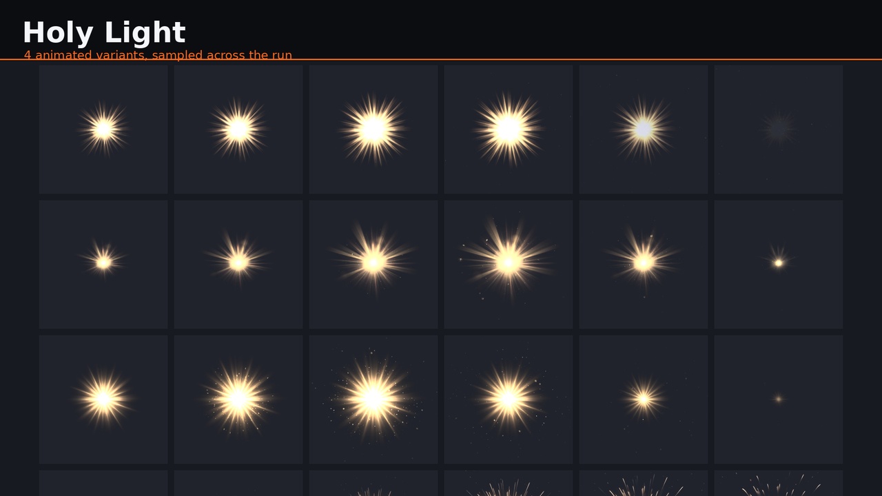 Media 1 for listing Elemental Spell VFX Vol. 1 - 32 Sprite Sheet Effects