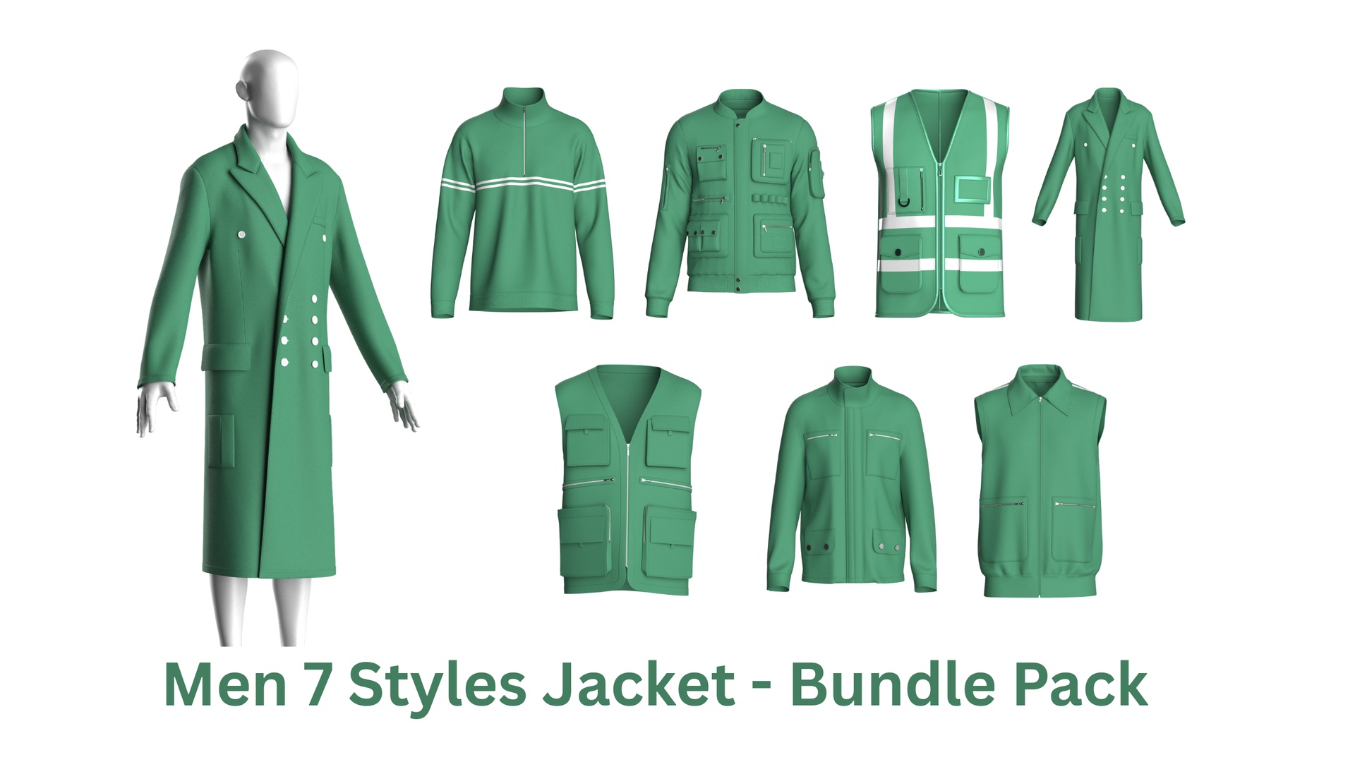 Media 1 for listing Men 7 Styles Jacket - Bundle Pack | High Poly