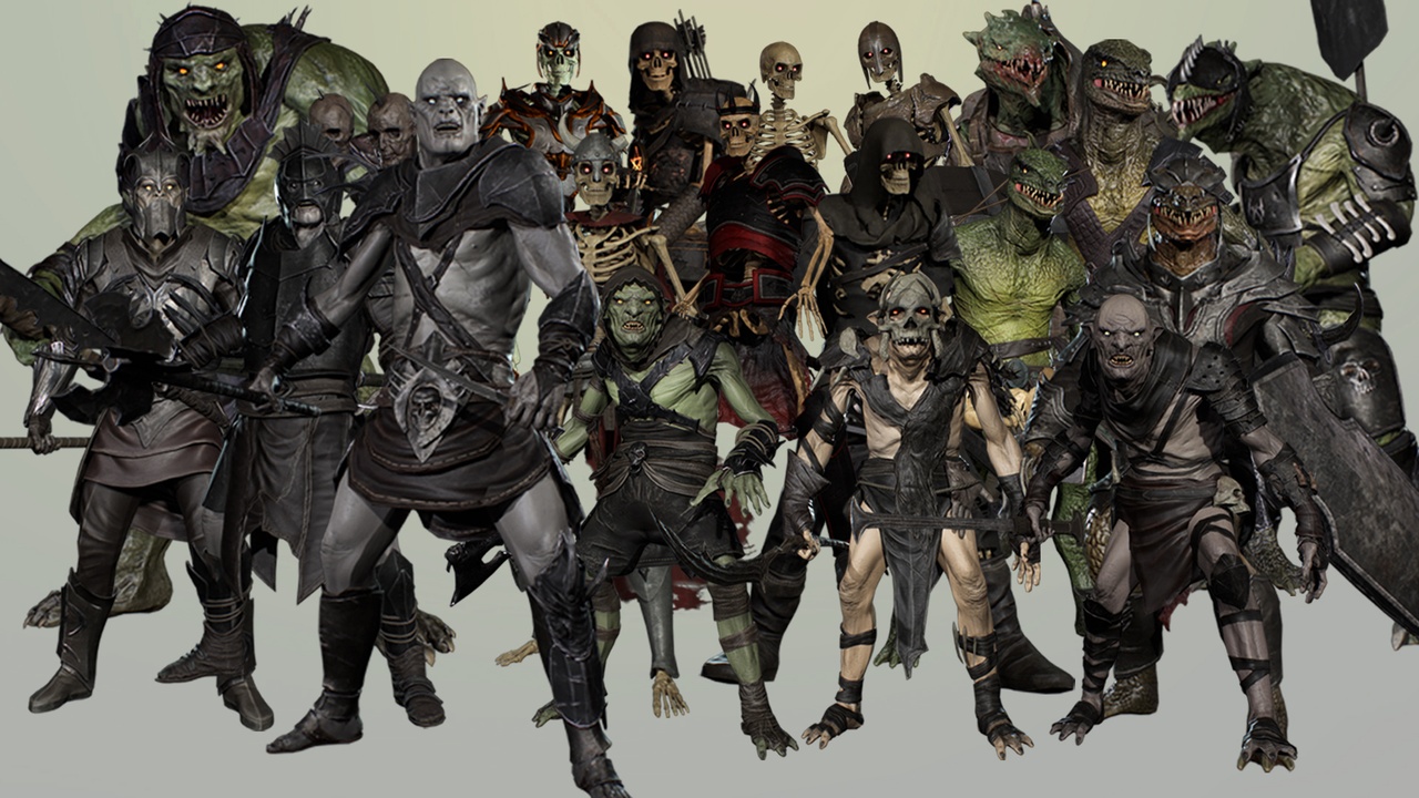 Media 1 for listing Fantasy Enemy Pack – Orcs, Skeletons, Lizardmen