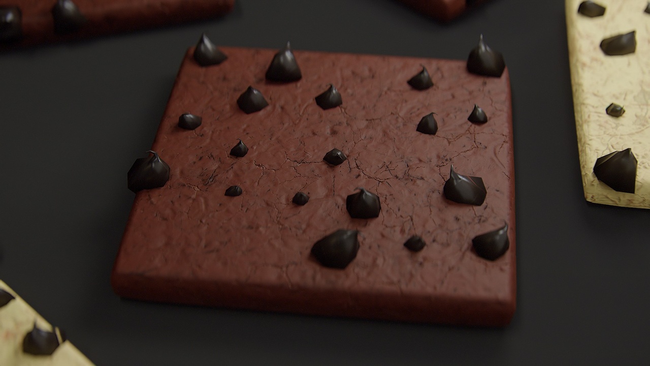 Media 1 for listing Square Shaped Cookies - Vanilla and Chocolate with Choco Chips