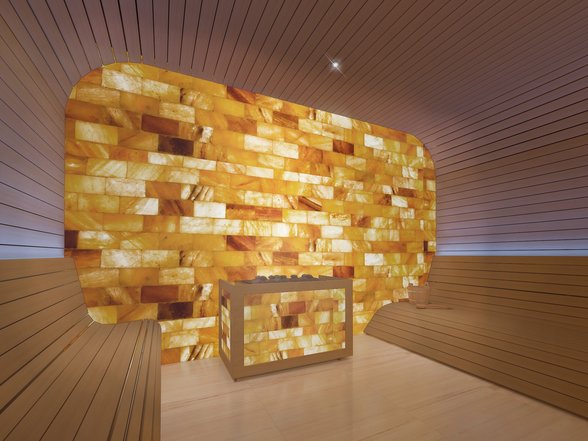 Media 1 for listing Golden Salt Sauna | Modern Spa Environment