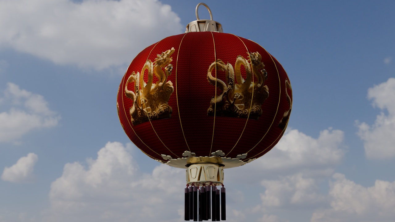 Media 1 for listing Chinese Red Lantern 3D Model