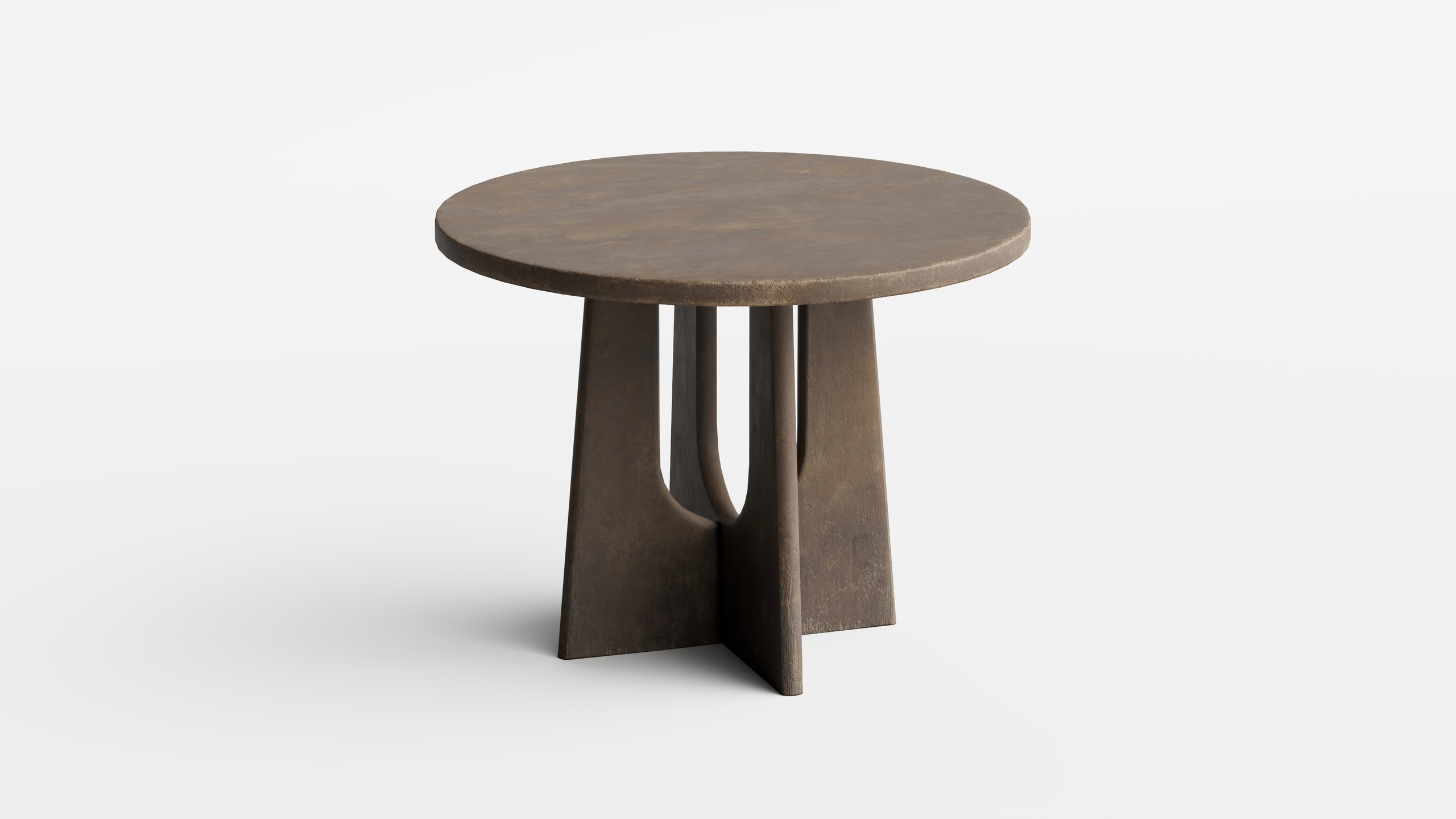 Media 1 for listing Table - Old and Damaged Wooden Round Table - Game Ready Low Poly