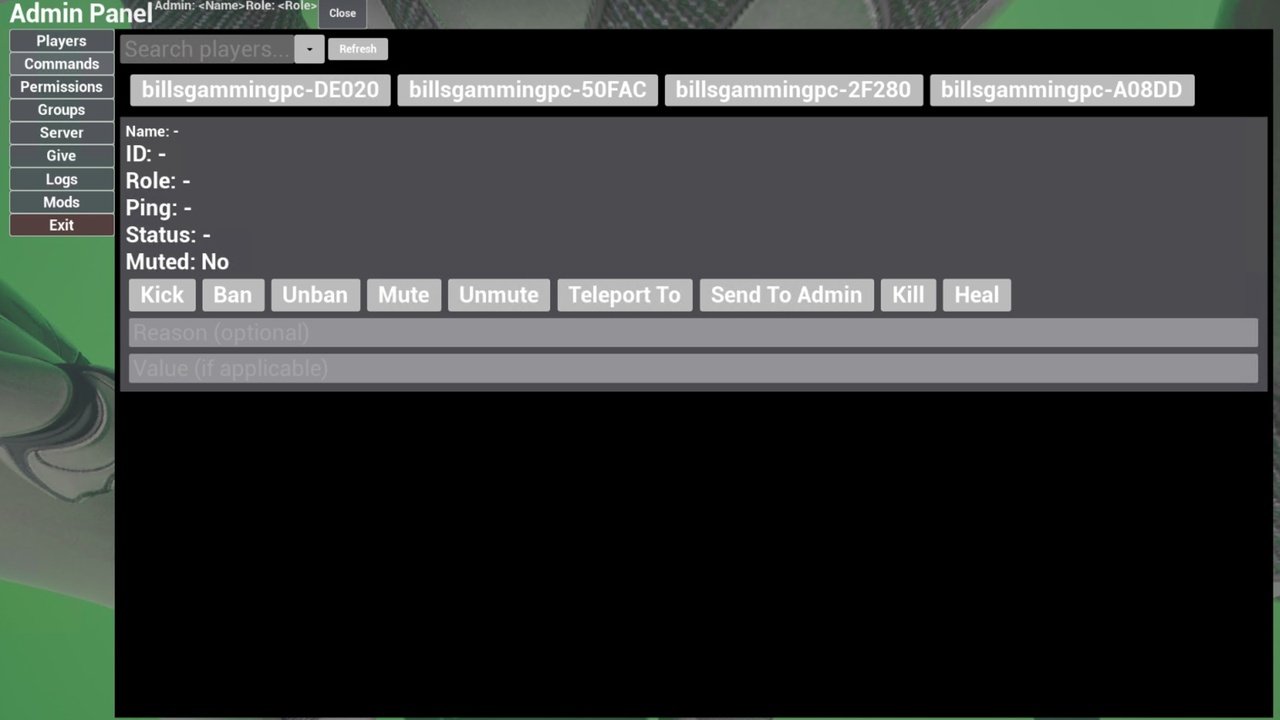 Media 1 for listing Admin Framework - Multiplayer Administration System