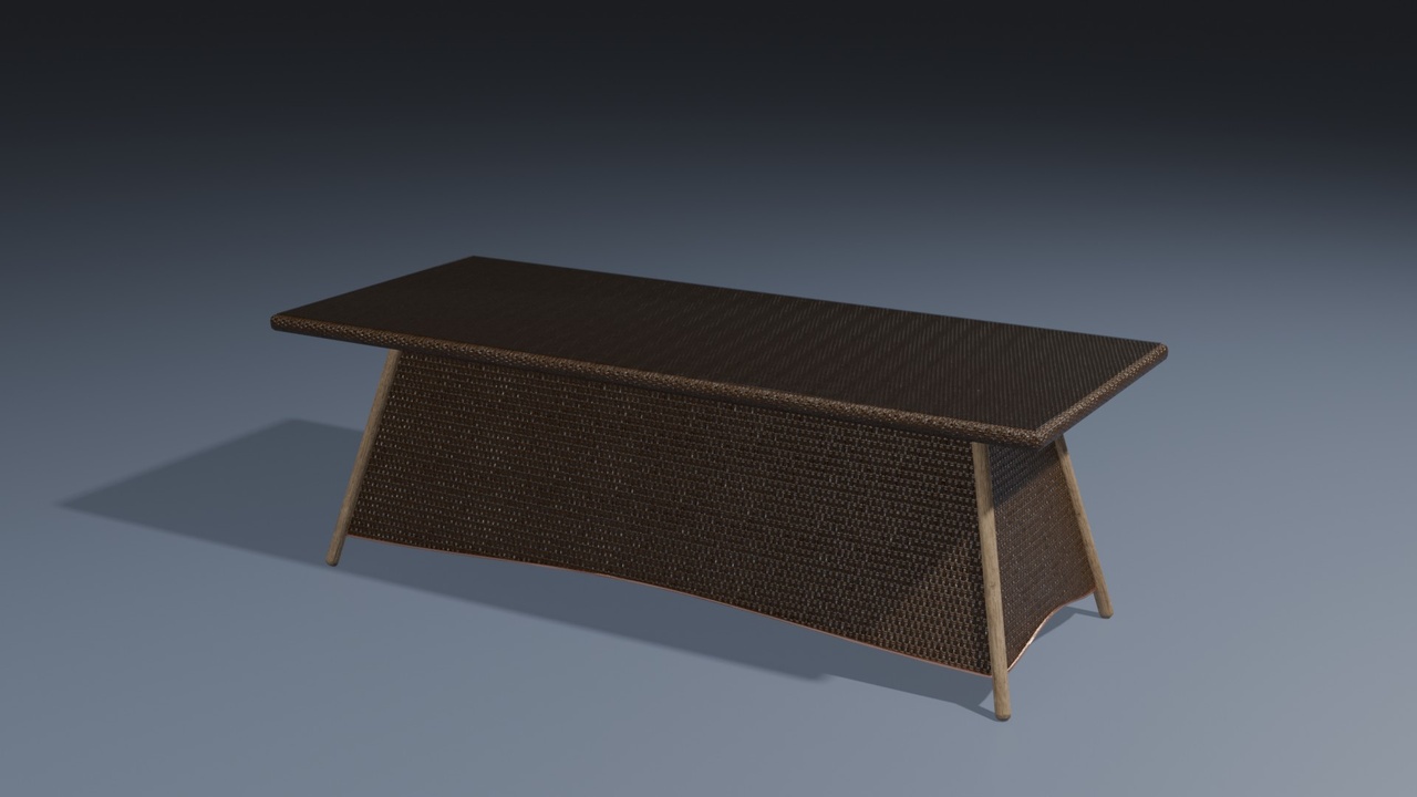 Media 1 for listing 8-Seat Outdoor Dining Table (Wicker Brown Edition) - Urban Dusk Collection