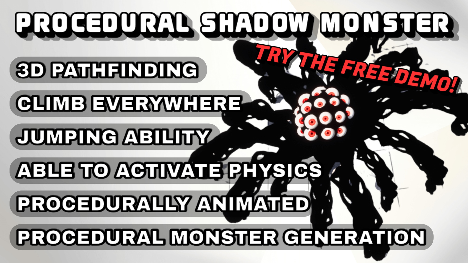 Media 1 for listing Procedural Shadow Monster (3D PATHFINDING INCLUDED)