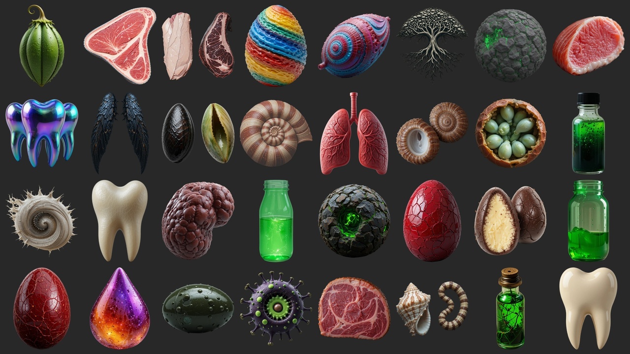 Media 1 for listing 64 Mystical Potion Ingredients - Icons