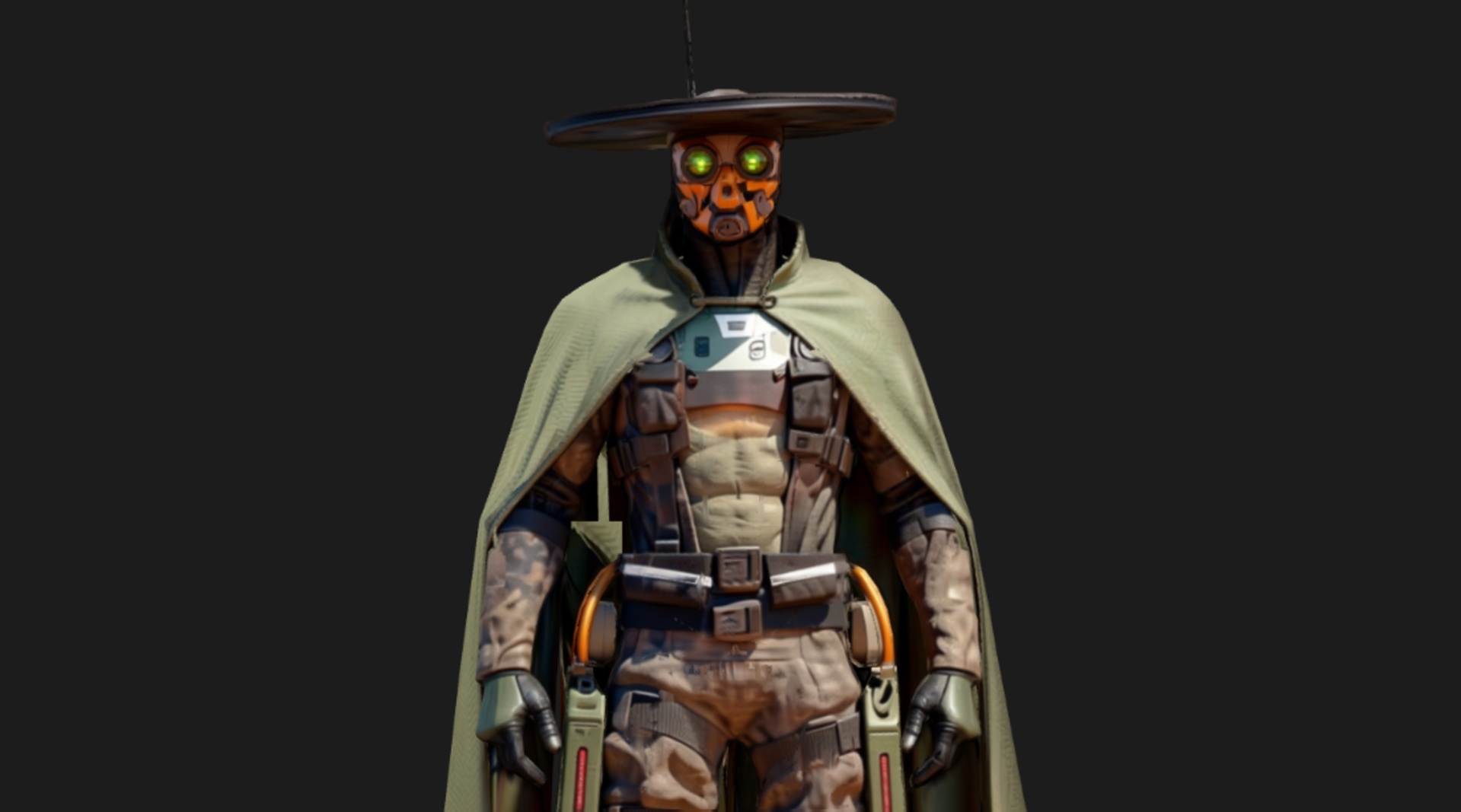 Media 1 for listing Sci-Fi Desert Bounty Hunter Low-Poly 3d Model