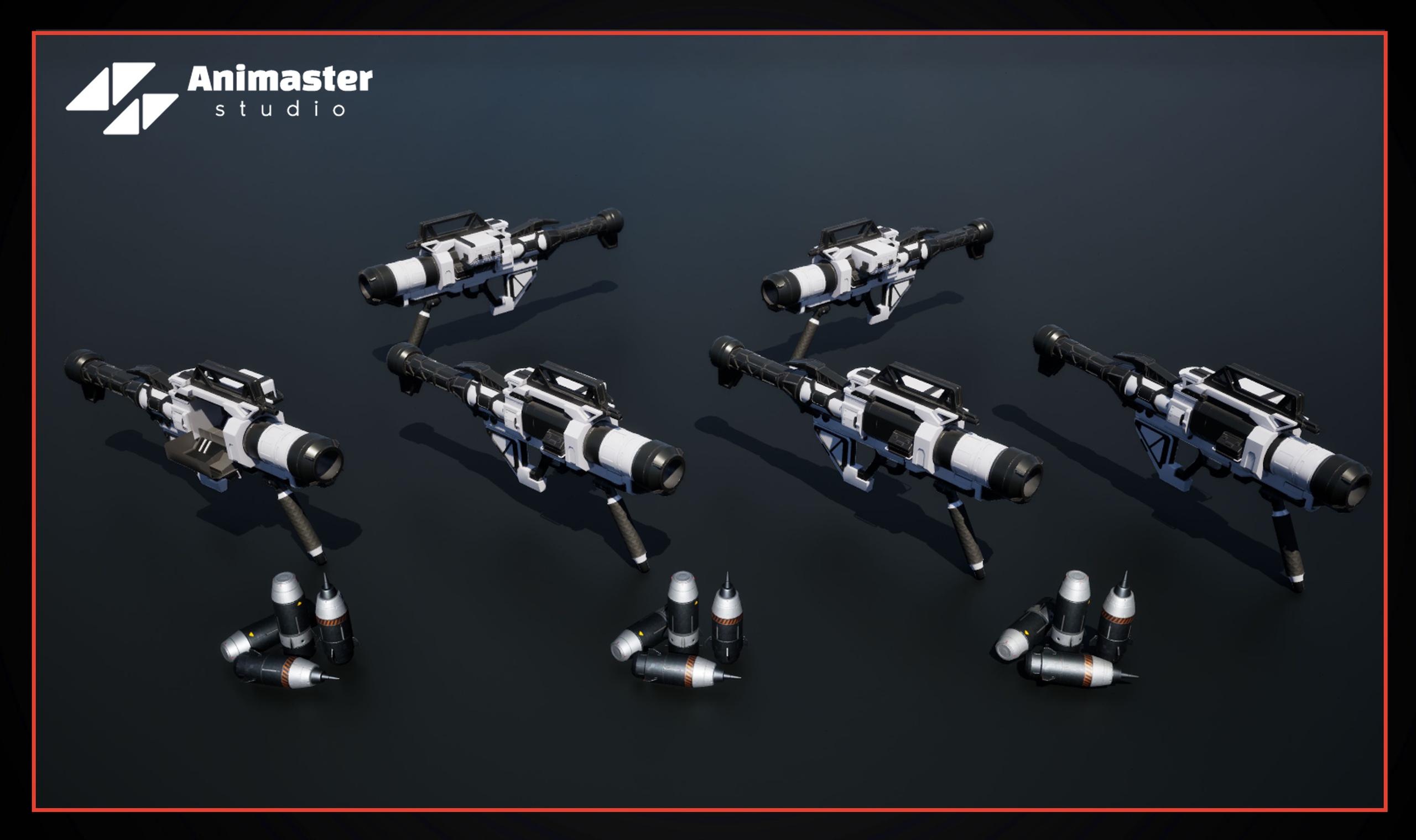 Media 1 for listing Sci-Fi Rocket Launcher – Rigged & Animated