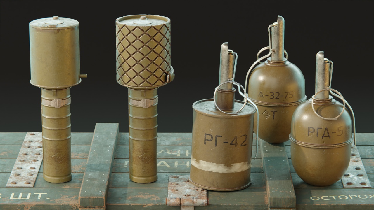 Media 1 for listing Asset Pack: Russian Hand Grenades