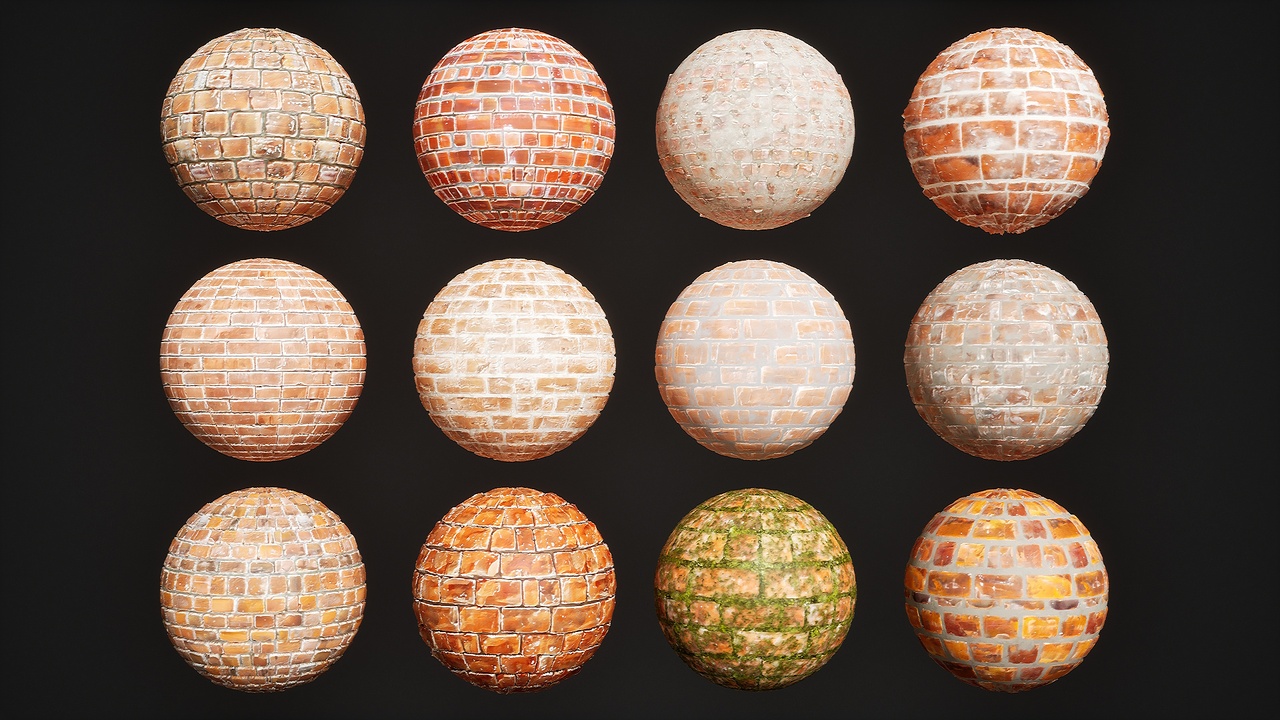 File multimediali per l'articolo Stylized Materials - Brick 1: 1