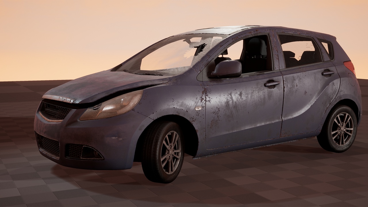 Abandoned Hatchback Car 제품 등록을 위한 미디어 1개
