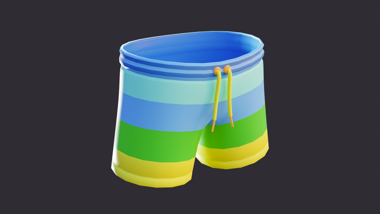 Media 1 for listing Low Poly Short Beach Pants