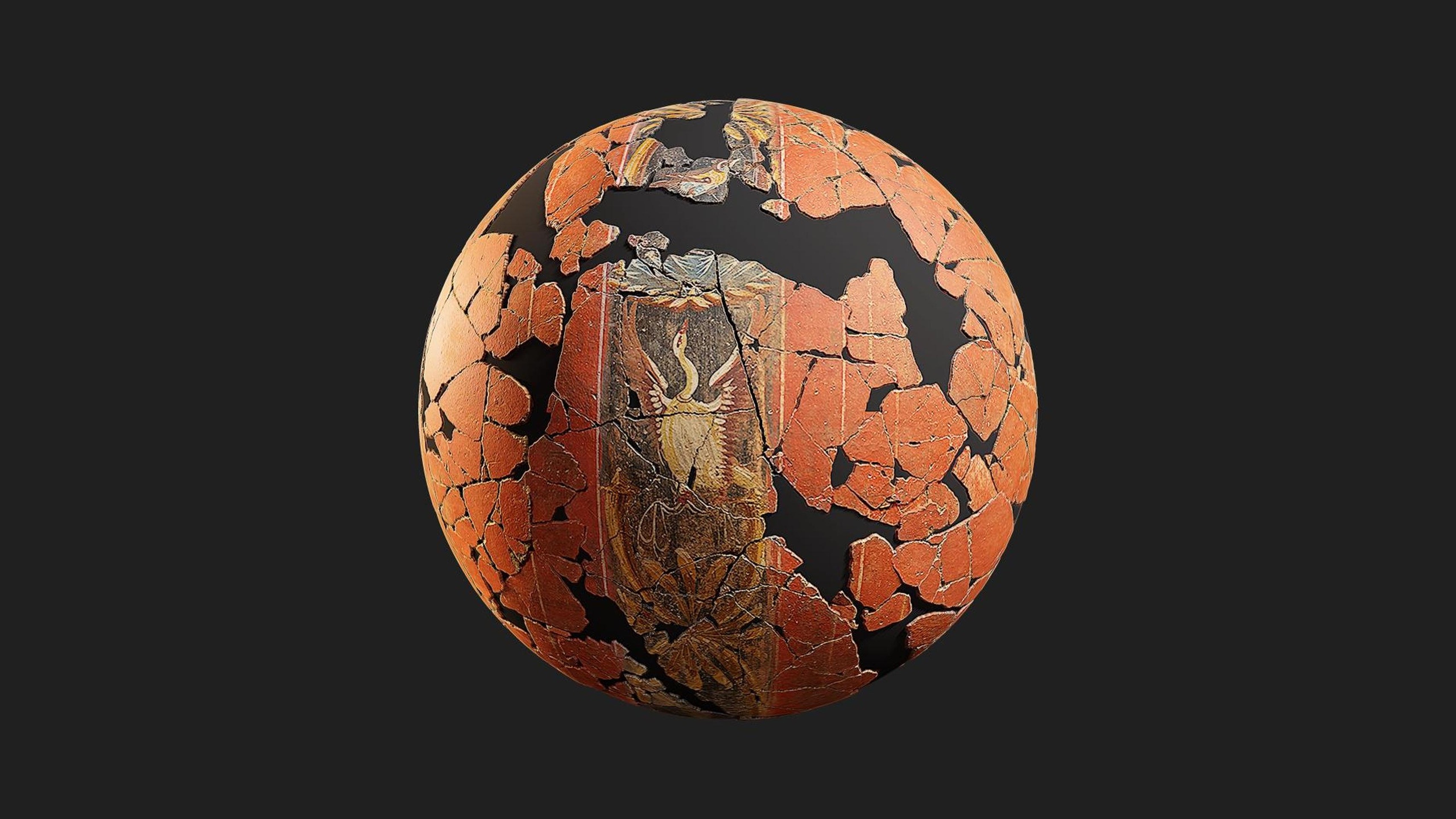 Media 1 for listing Roman Fresco Broken Ornate